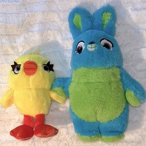 Disney Pixar Toy Story 4 Ducky And Bunny Plushies